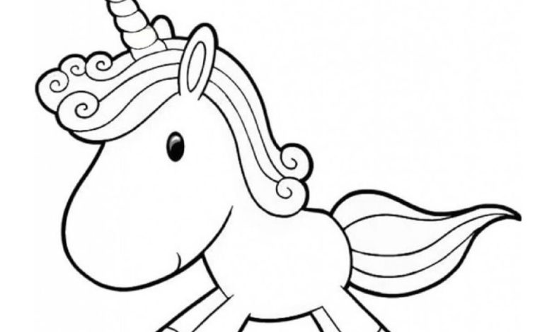 Sevimli Unicorn Boyama Sayfası Çocuklar İçin Eğlenceli Boyama Aktivitesi