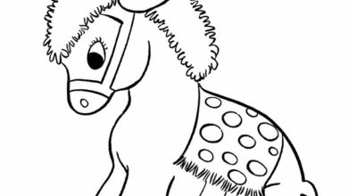 Şirin Benekli Eşek Boyama Sayfası Eğlenceli Çocuk Aktivitesi