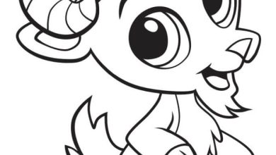 Sevimli Keçi Boyama Sayfası - Çocuklar İçin Eğlenceli Boyama