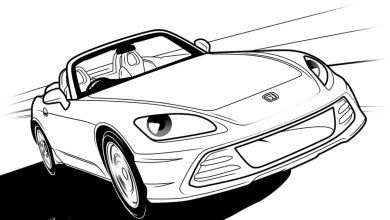 Honda S2000 Spor Araba Boyama Sayfası