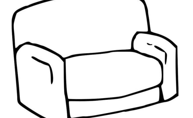 Koltuk Boyama Sayfası - Çocuklar İçin Koltuk Boyama Şablonu