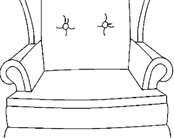 Eski Tarz Koltuk Çizimli Boyama Sayfası