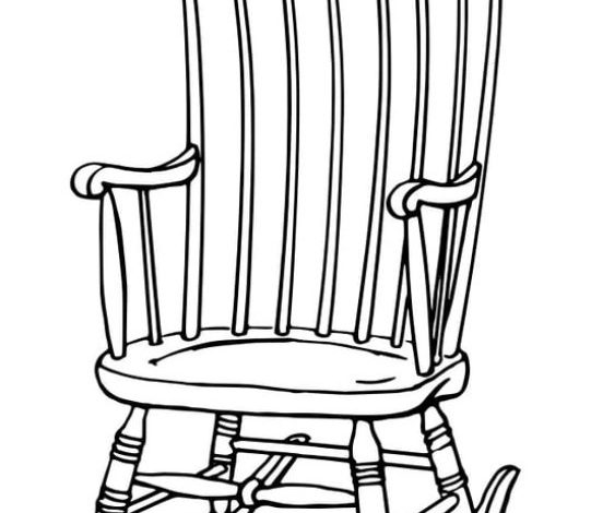 Ahşap Sallanan Sandalye Boyama Sayfası Detaylı ve Eğlenceli Tasarım