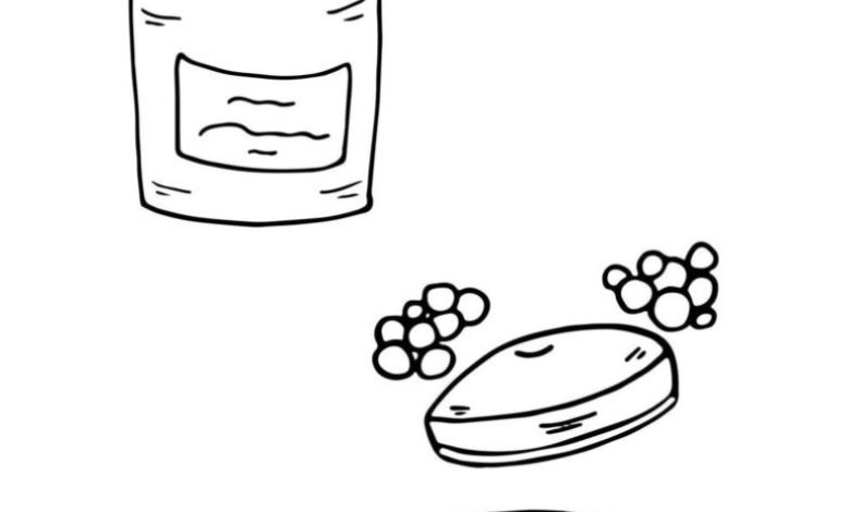 Sabun ve Sıvı Sabun Dispenseri Boyama Sayfası