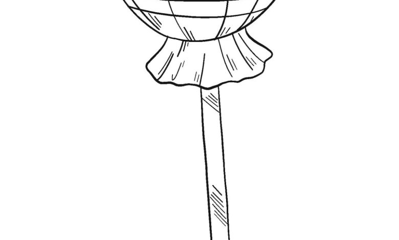 Şeker Çubuğu Boyama Sayfası Çocuklar İçin Eğlenceli ve Renkli Bir Aktivite