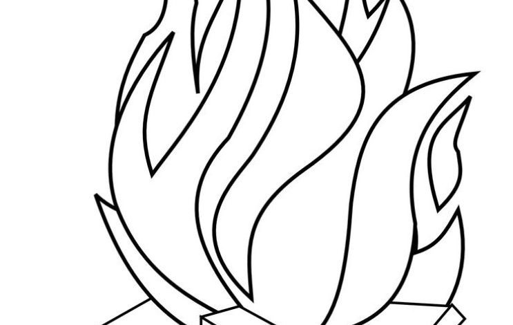 Yanan Kamp Ateşi Boyama Sayfası - Çocuklar için Eğlenceli Boyama Aktivitesi