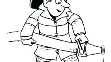 İtfaiyeci ve Hortum Boyama Sayfası - Çocuklar İçin Eğitici Boyama Aktivitesi