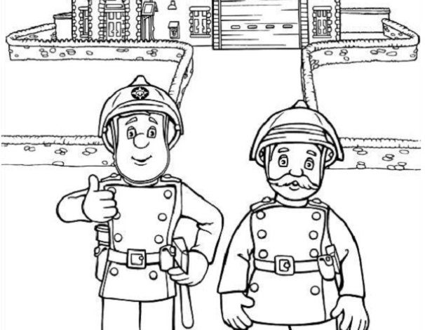 İtfaiyecilerin Olduğu Evli Boyama Sayfası