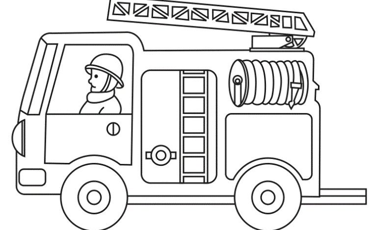İtfaiye Aracı Boyama Sayfası - Çocuklar İçin Eğlenceli ve Eğitici Boyama