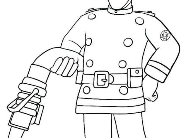 Çizgi Film İtfaiyeci Boyama Sayfası