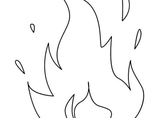 Ateş Çizim Boyama Sayfası - Çocuklar İçin Eğlenceli Aktivite
