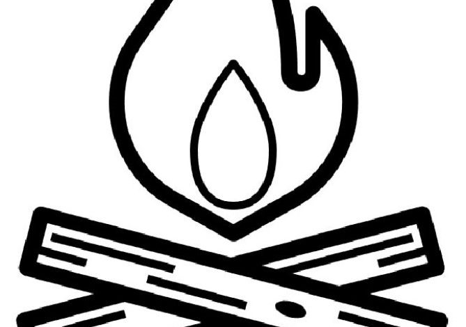 Kamp Ateşi Boyama Sayfası - Çocuklar İçin Basit ve Eğlenceli