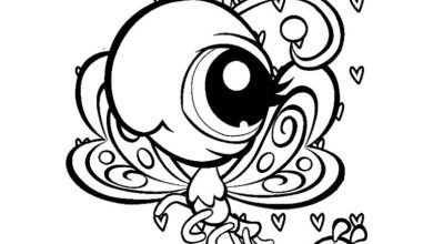 Sevimli Böcek ve Kelebek Boyama Sayfası