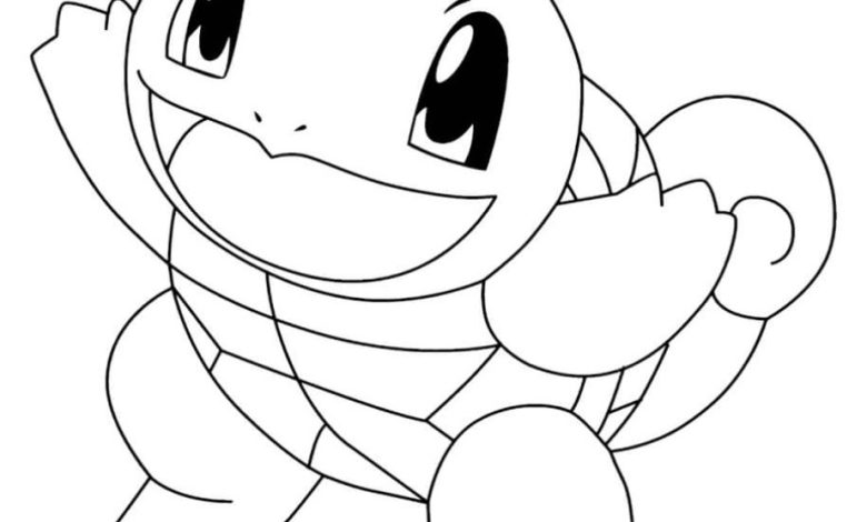 Çocuklar İçin Eğlenceli Su Kaplumbağası Boyama Sayfası