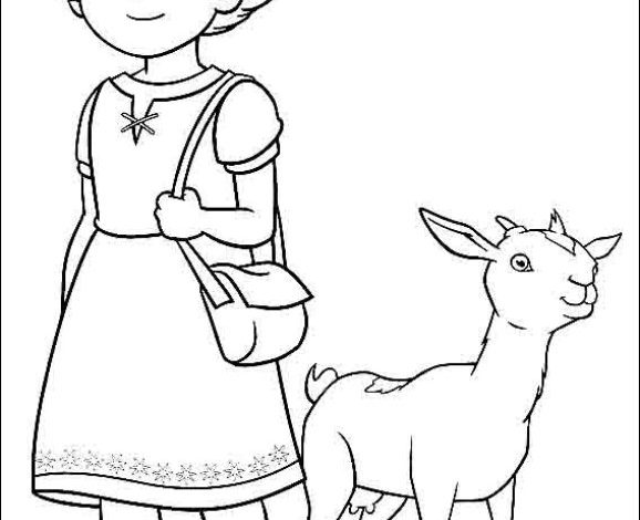 Çocuk ve Keçi ile Eğlenceli Boyama Sayfası