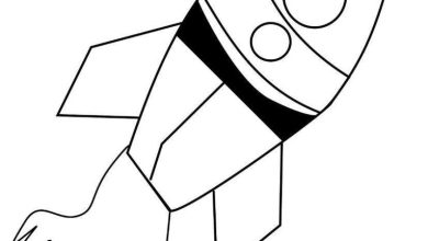 Uzay Yolculuğu Temalı Roket Boyama Sayfası