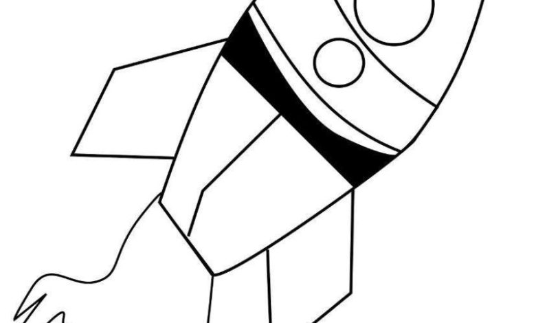 Uzay Yolculuğu Temalı Roket Boyama Sayfası