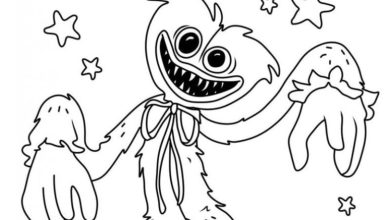 Huggy Wuggy Boyama Sayfası Eğlenceli Canavar Tasarımı