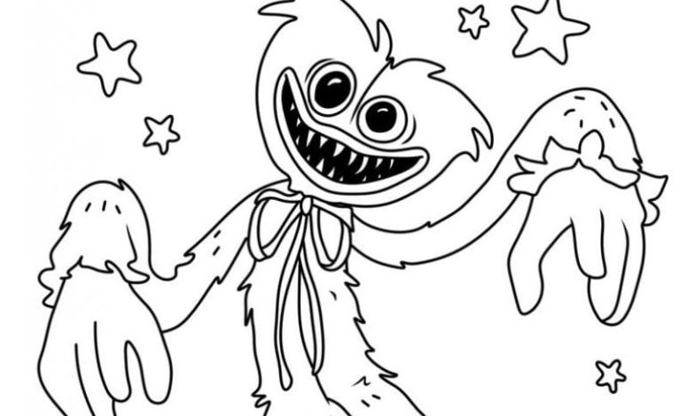 Huggy Wuggy Boyama Sayfası Eğlenceli Canavar Tasarımı