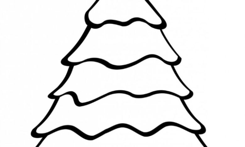 Noel Ağacı Boyama Sayfası Çocuklar İçin Eğlenceli ve Basit Tasarım