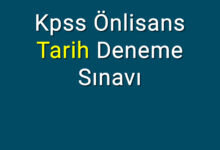 Kpss Önlisans Tarih Deneme Sınavı